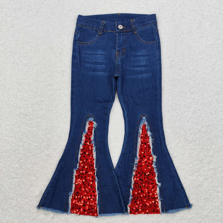 RTS NO MOQ Sibling Baby Girls Clothes Jeans: Flared & Ripped