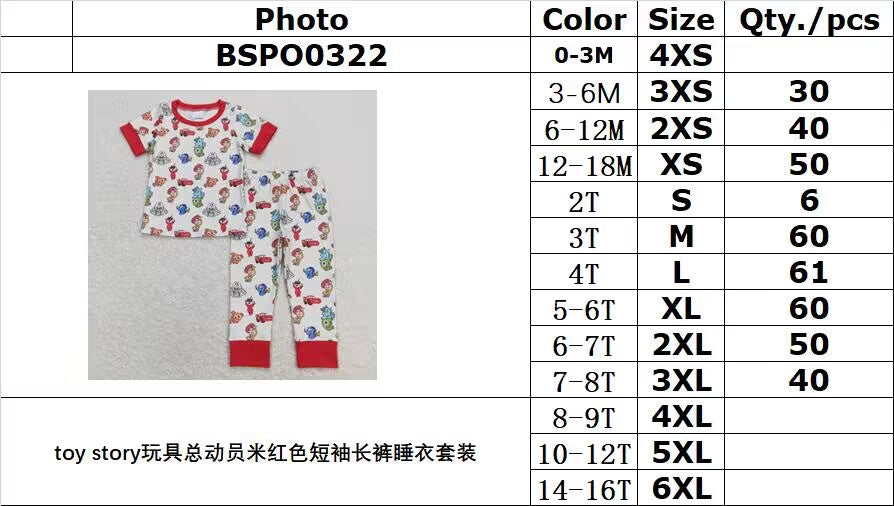 Cute Clothes BSPO0322 Baby Boys Shirts Pants Pajamas Clothes Sets