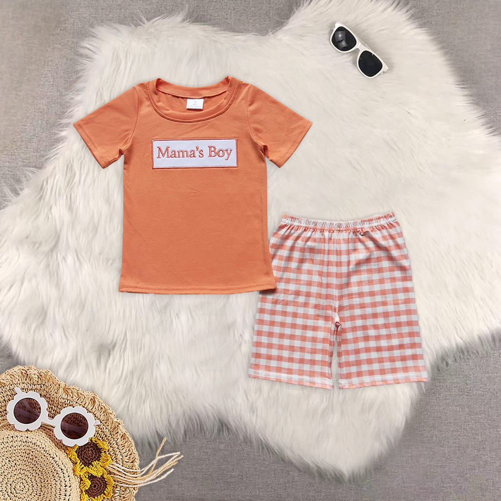RTS Boys and girls Embroidered Short Sleeve Shorts sets dress rompers