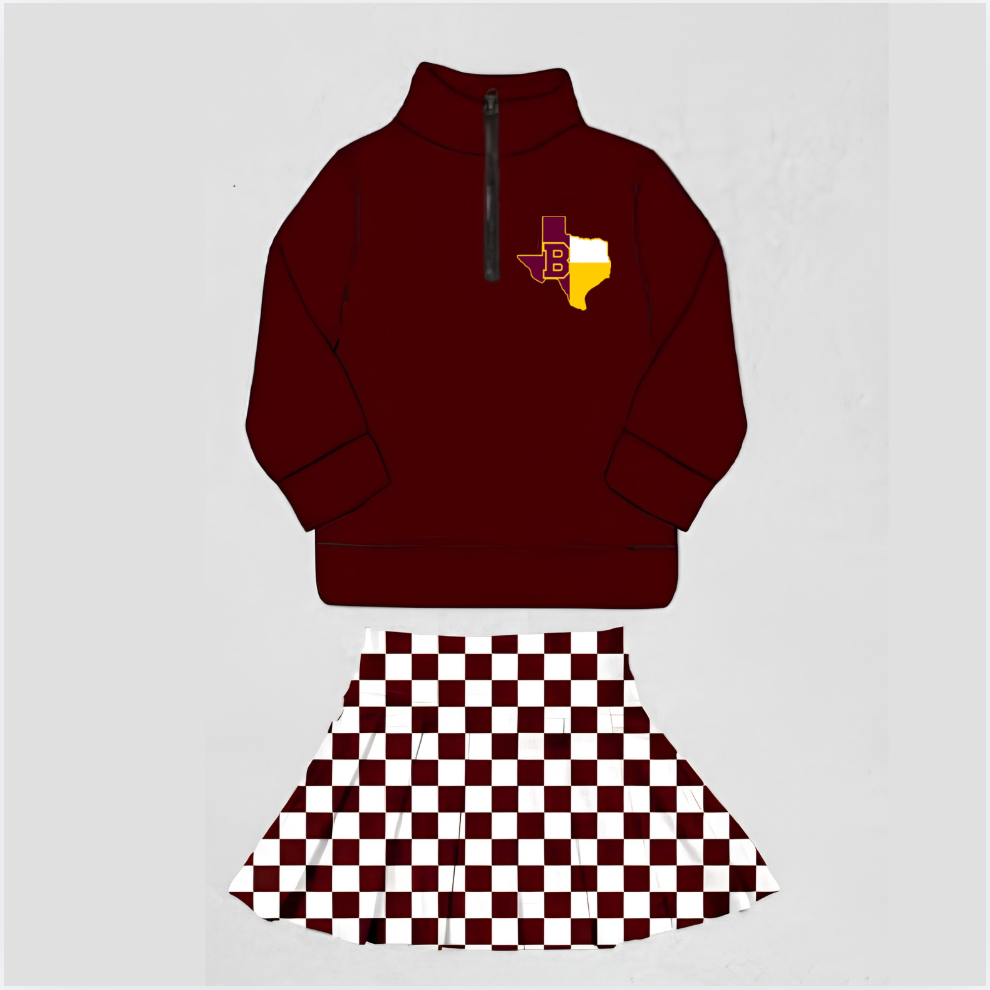 custom moq 5 mix size AASD02 Baby Girls Bow Sleeveless Top Shorts Set Matching Long Sleeve Zip Up Top Plaid Skirt Casual Clothes Set