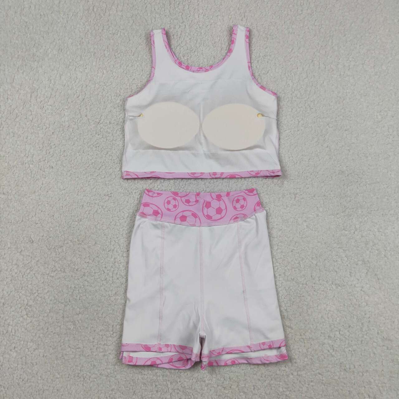 RTS NO MOQ GSD1468 Baby Girls Football Top Shorts Skirts Athletic Active Wear Outfit Set