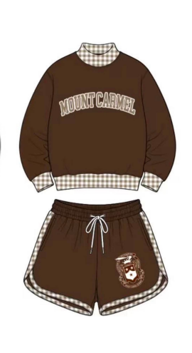custom moq 5 mix size AITOLY01ADULT Adult Women Letter Sleeveless Top Shorts Team Outfit