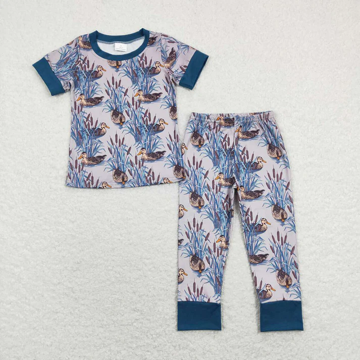 RTS Baby Boys Ducks Sibling Rompers Outfits Clothes Sets