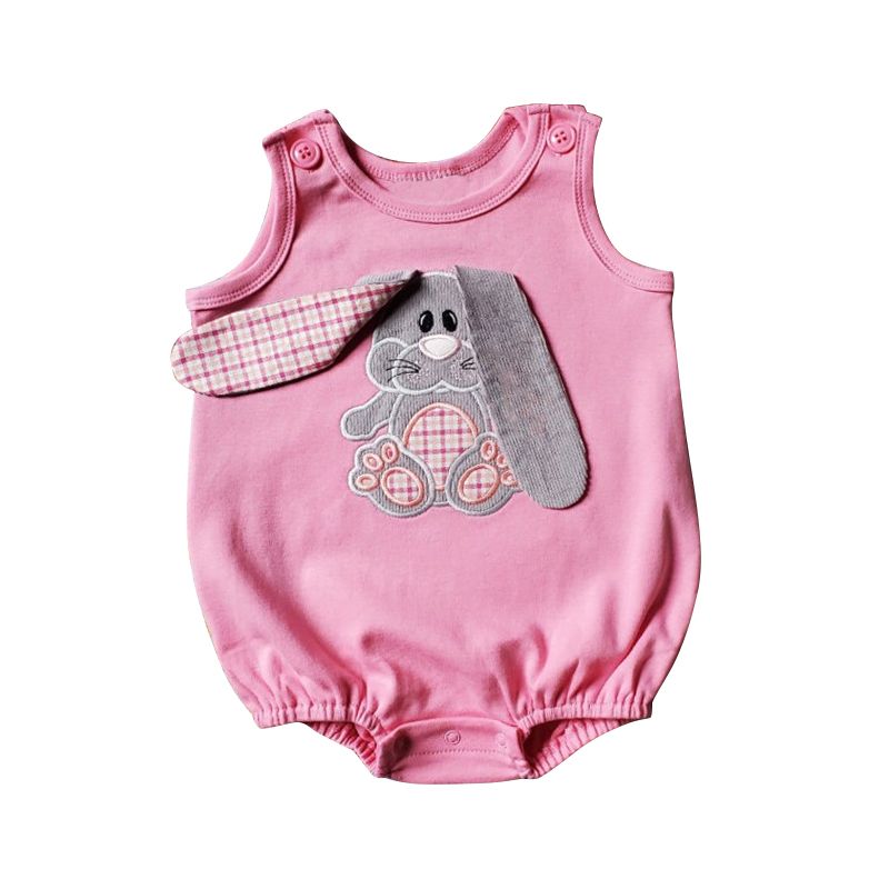 SR0780 Pink Rabbit Sleeveless Jumpsuit