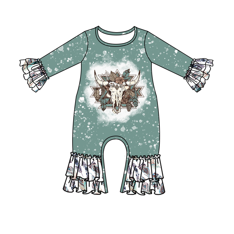 Alpine Tau Lace Teal Long Sleeve Bodysuit