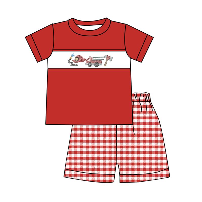 Red Boy Print Suit