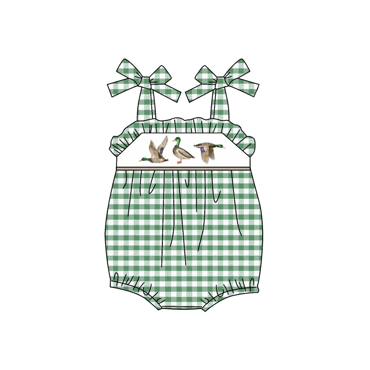 Girls duck summer romper