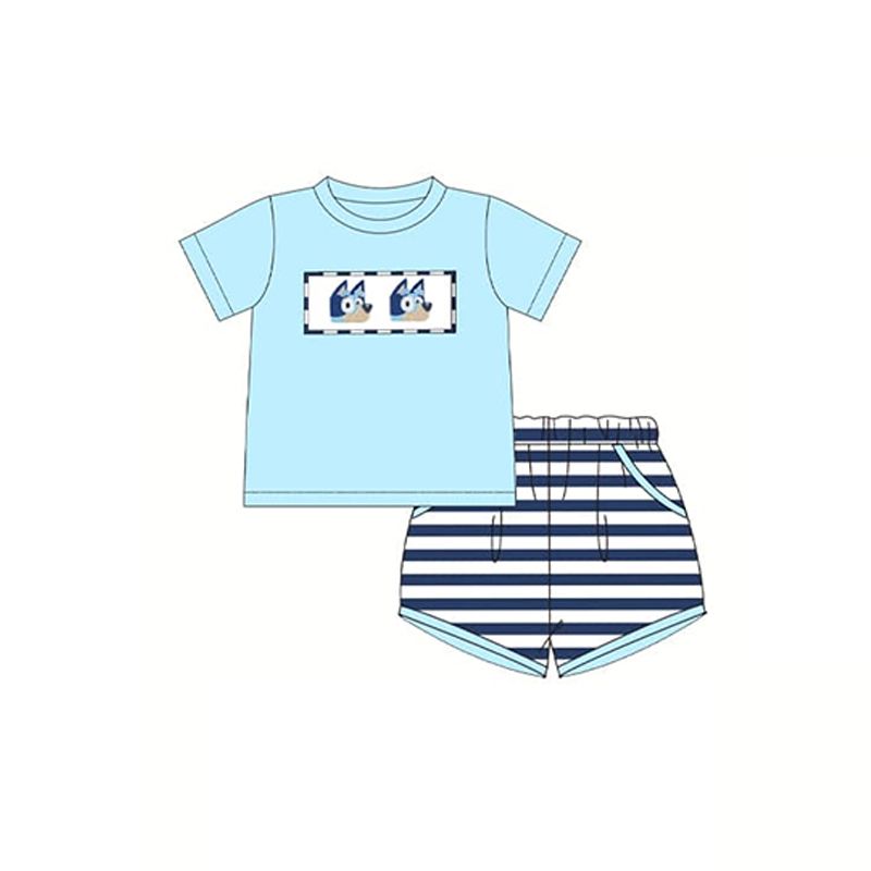 blue striped suit