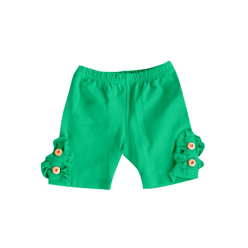 Summer shorts with green buttons