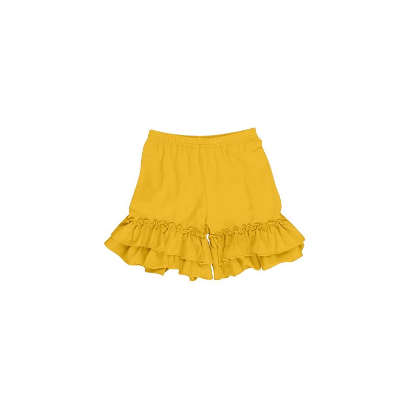 Yellow pink pleated shorts