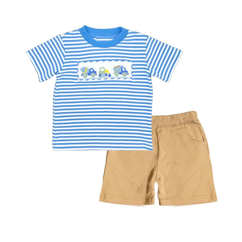 striped truck boy outfits
