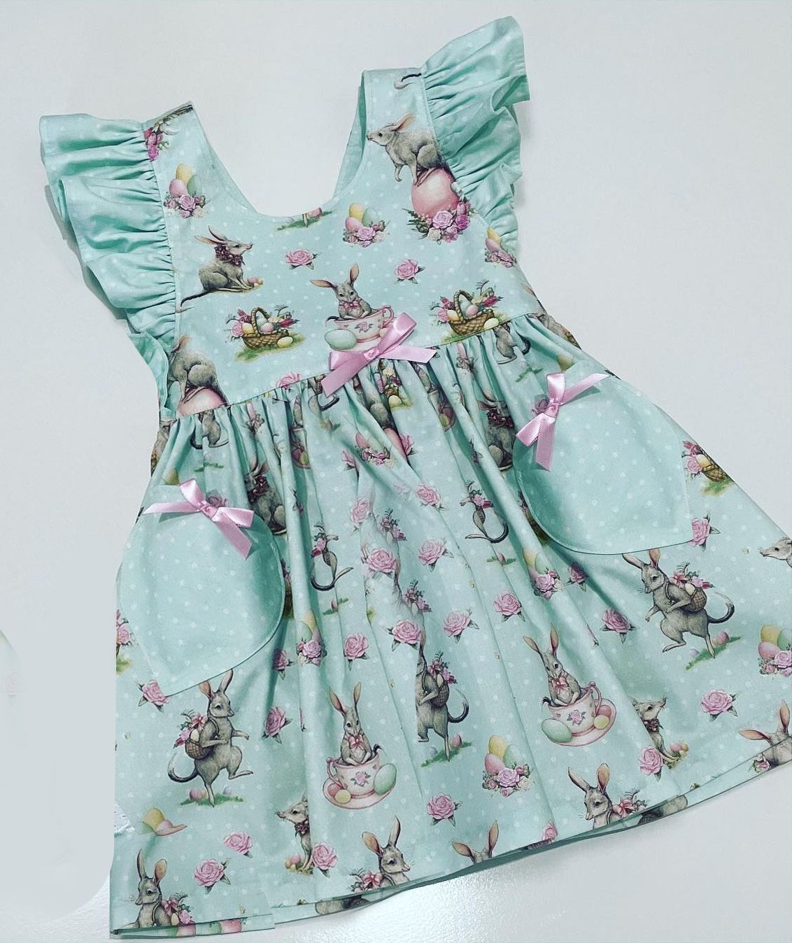 green color pocket  summer dress
