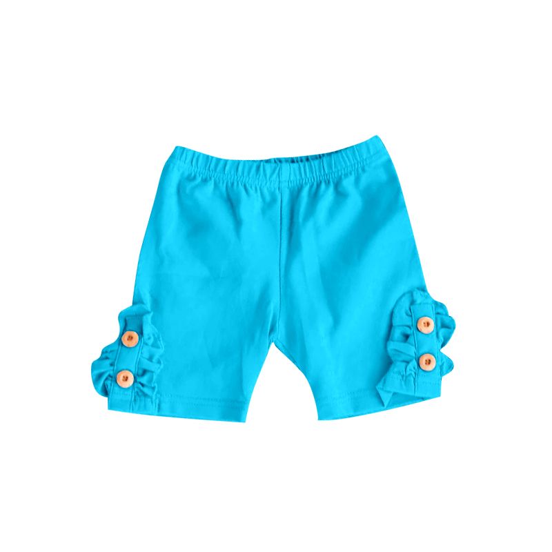 Blue summer button up shorts