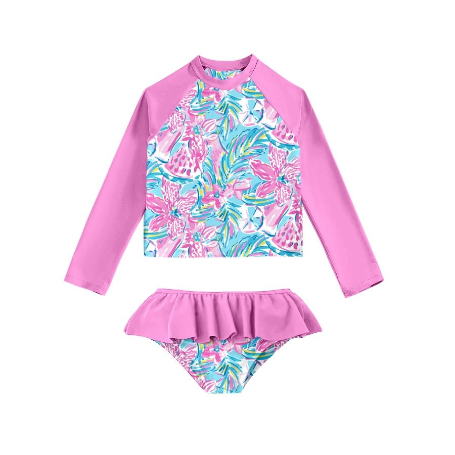 Colorful Summer Long Sleeve Swimsuit