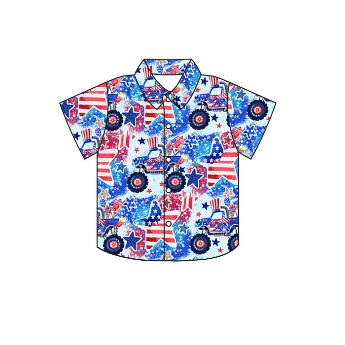 flag striped boy's top