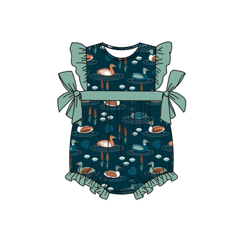 Summer Duck Girls Romper Suit
