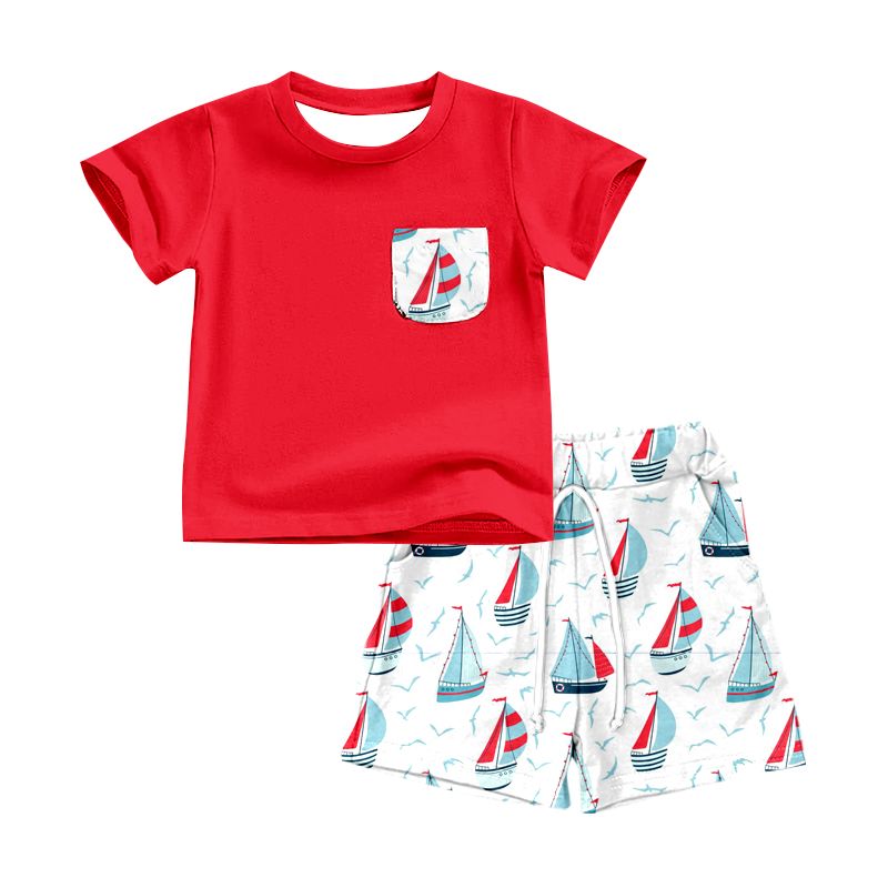 Red Boys' Sailing Pocket Set