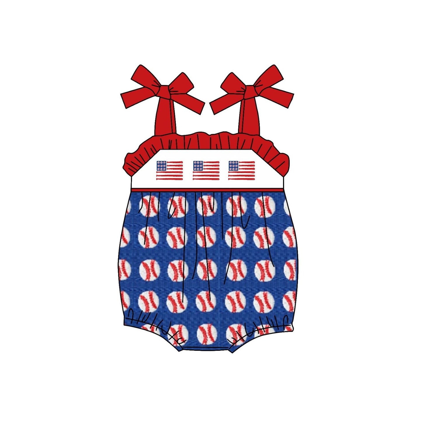 National Day Girls' Romper Suit