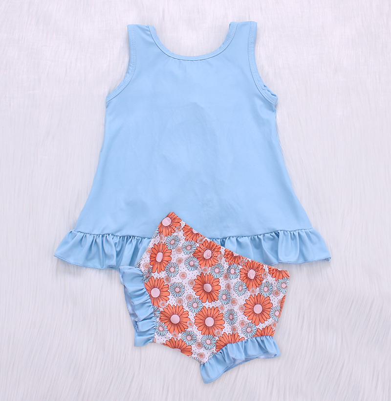 Pure cotton top flower set
