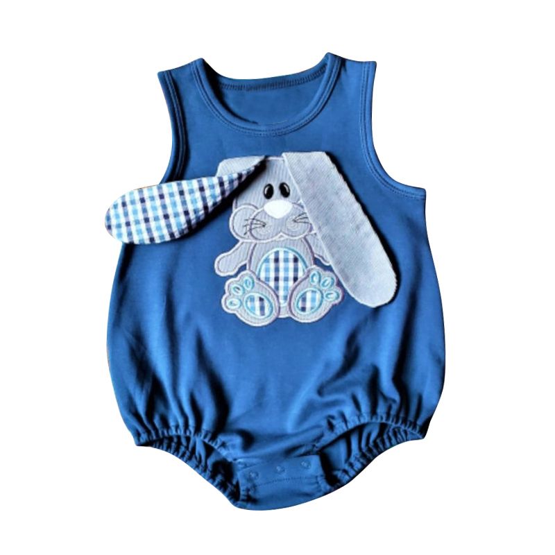 SR0779 Blue Rabbit Sleeveless Jumpsuit
