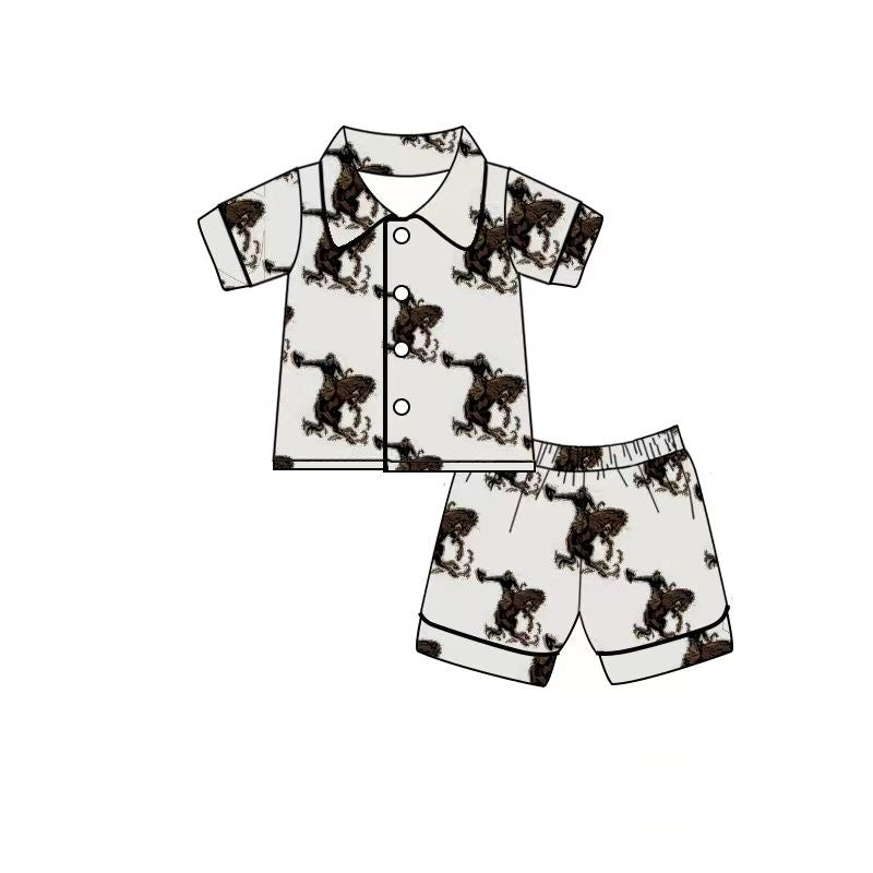 Horse Riding Light Short Sleeve Shorts Set
