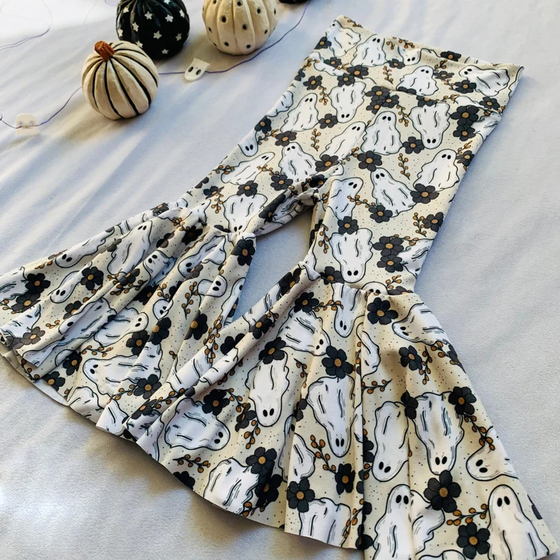 Ghost Gray Floral Trousers