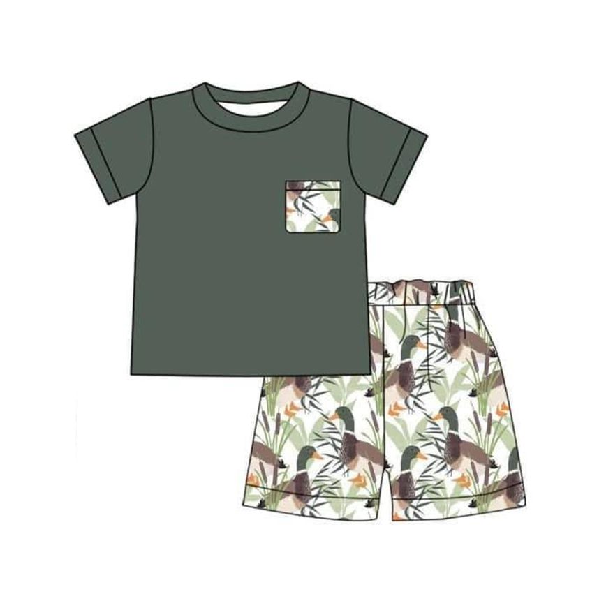 duck green boy suit
