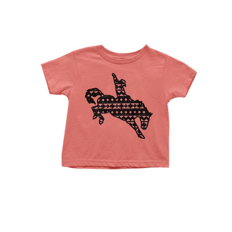 Horse riding pink girls top