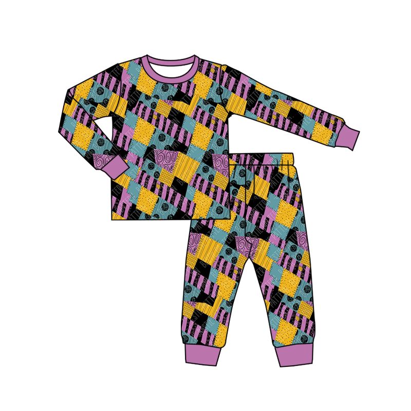 Patch Panel Purple Long Sleeve Trouser Suit