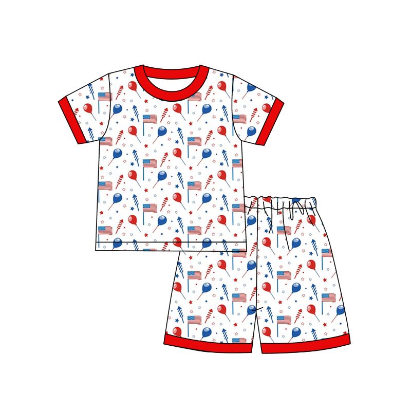 Flag red balloon boys sets