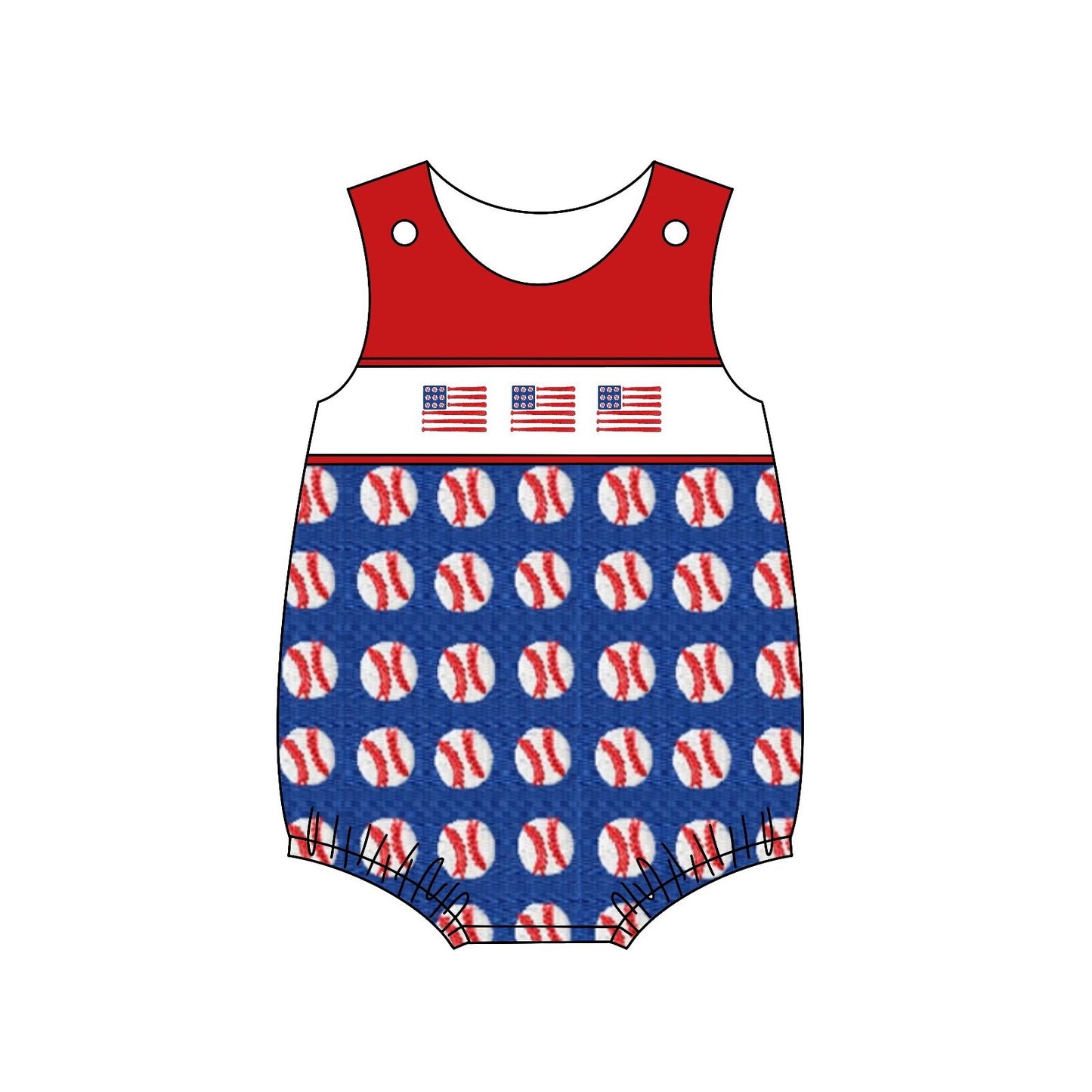 flag boy romper
