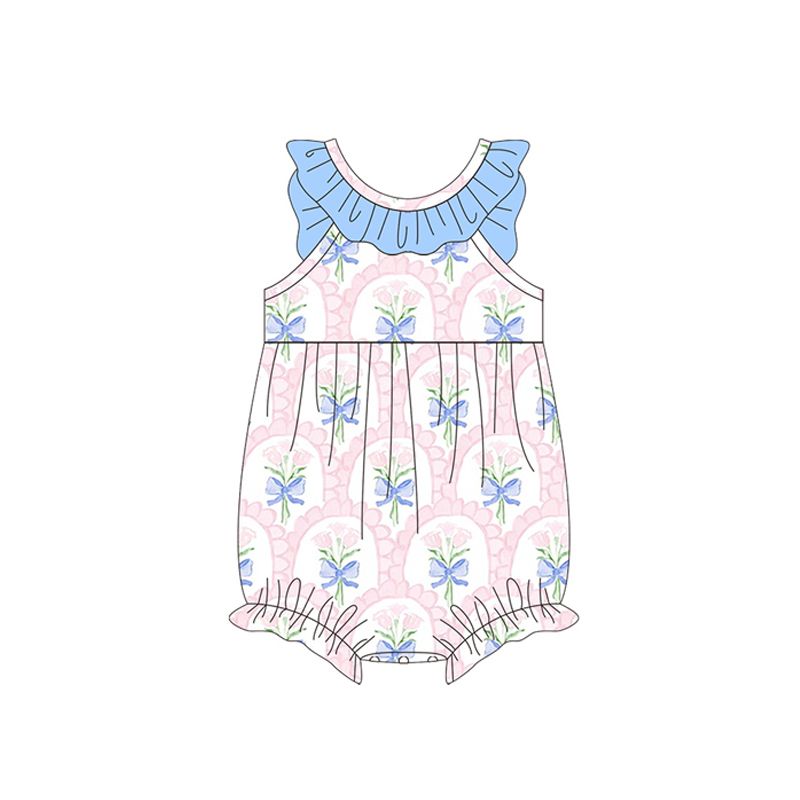 Summer girl flower romper