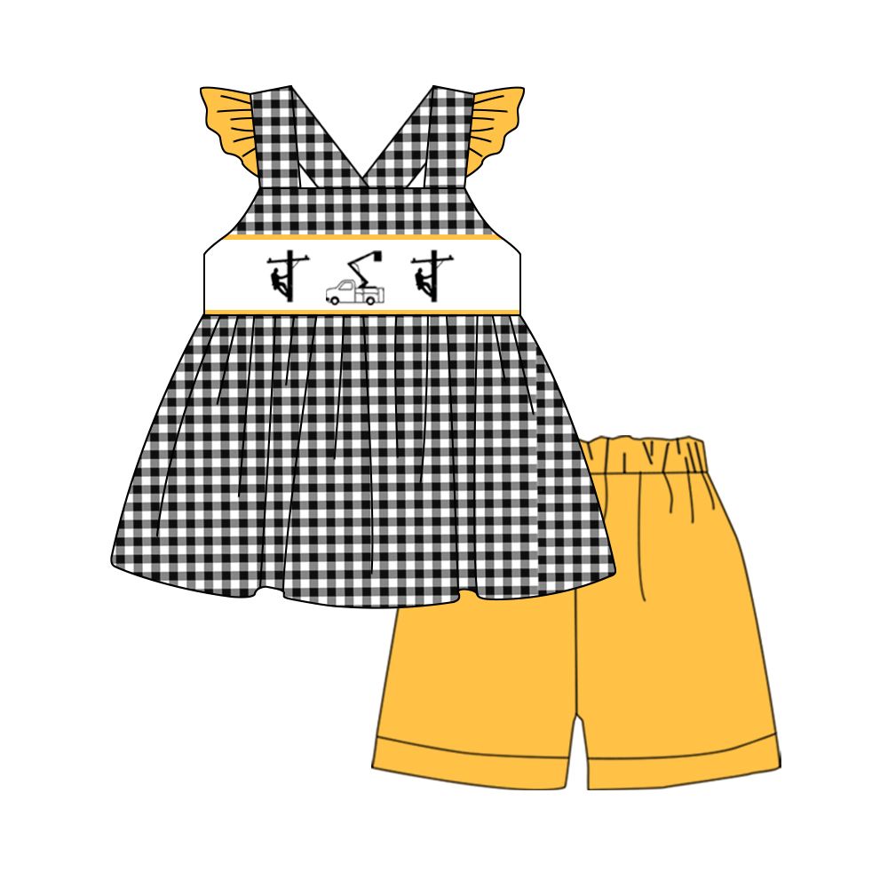 Girls plaid suit