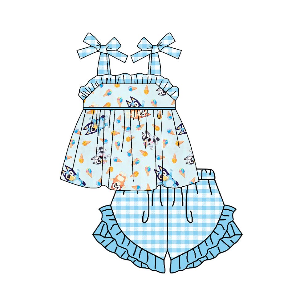 plaid girl suit