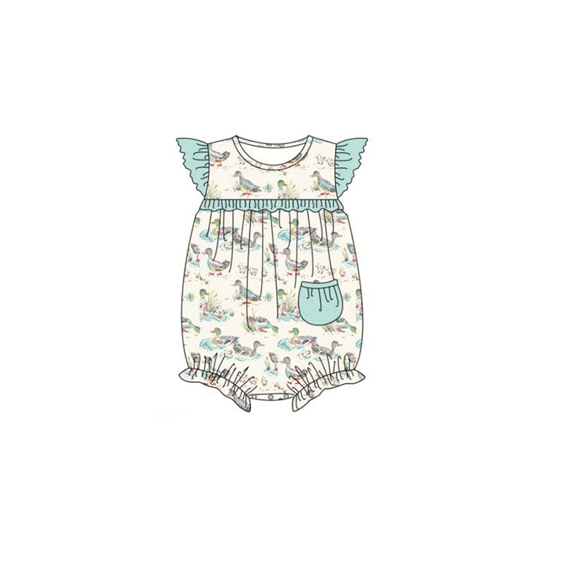 Summer Duck Girls Romper Suit