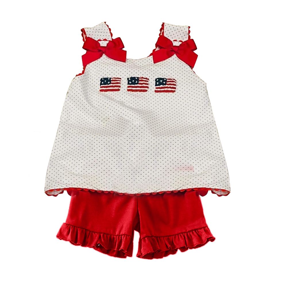 Flag Embroidery Girls Suit