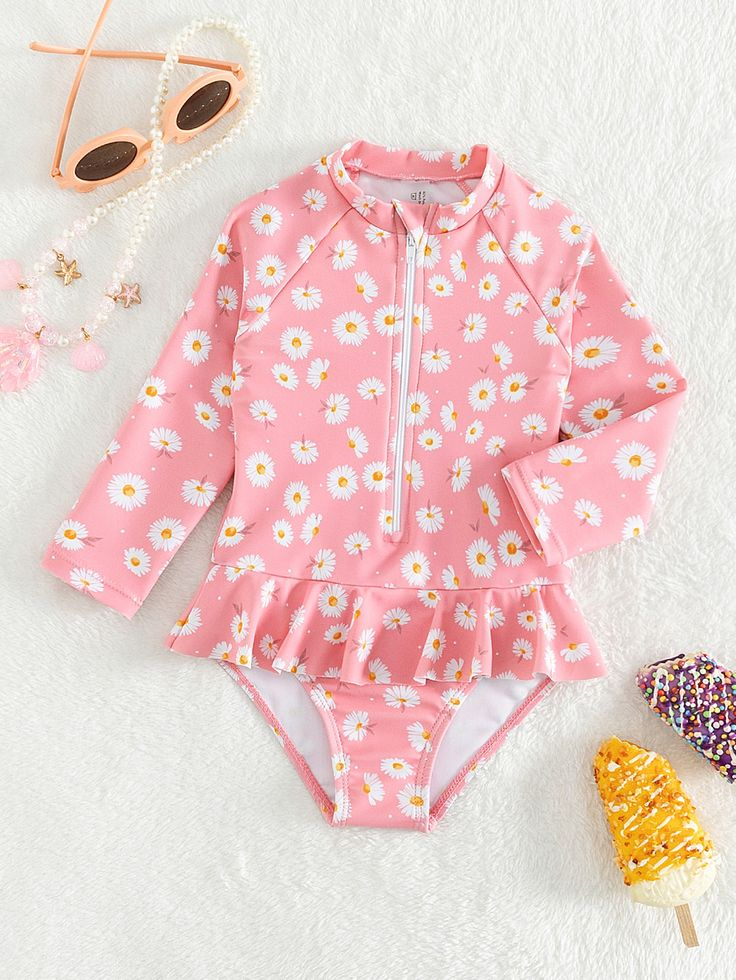 Sunflower long sleeve swimsuit