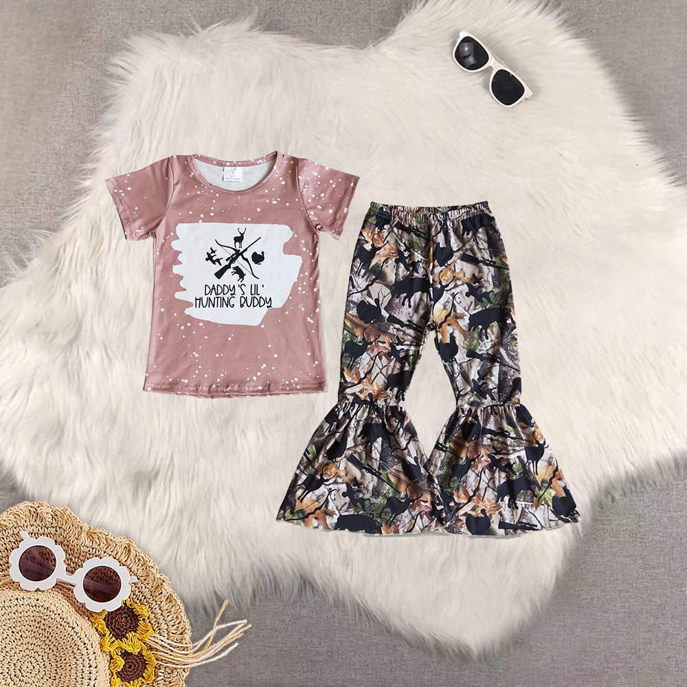 RTS NO MOQ baby girl clothes short sleeve pants Sets