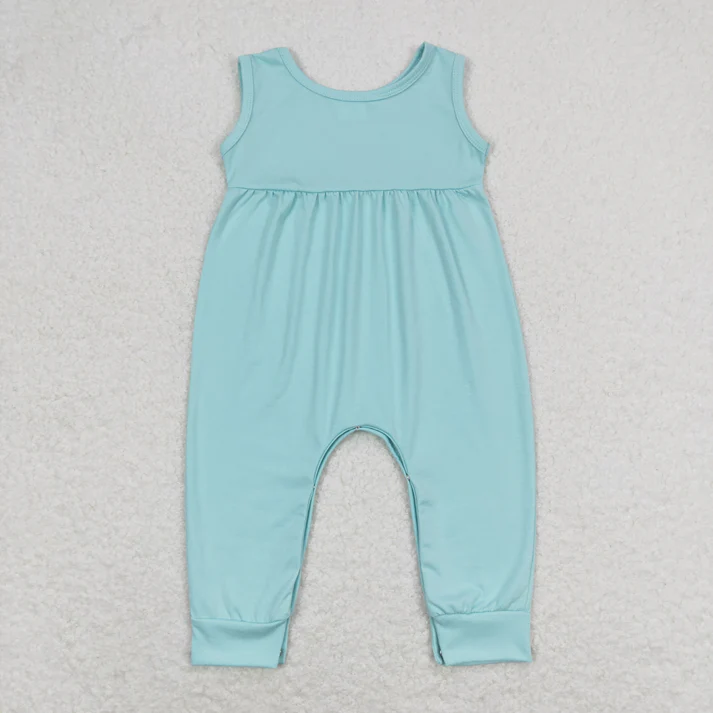 RTS NO MOQ Baby Infant Girls Sibling Sister Sleeveless Summer Rompers cotton romper