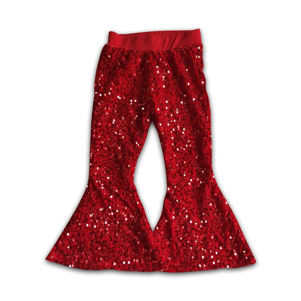 RTS NO MOQ Sibling baby girl clothes SEAUIN All Colors Sequined Gari Safety Pants add  lining（副本）
