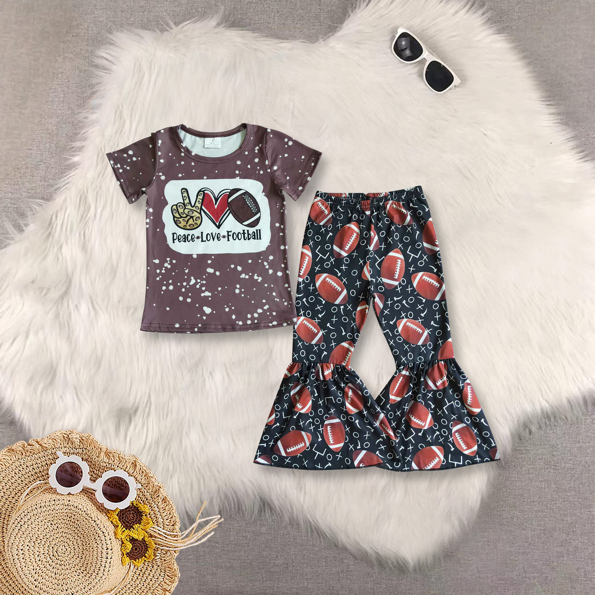 RTS NO MOQ Sibling Baby Girls clothes short sleeve pants Clothes Sets