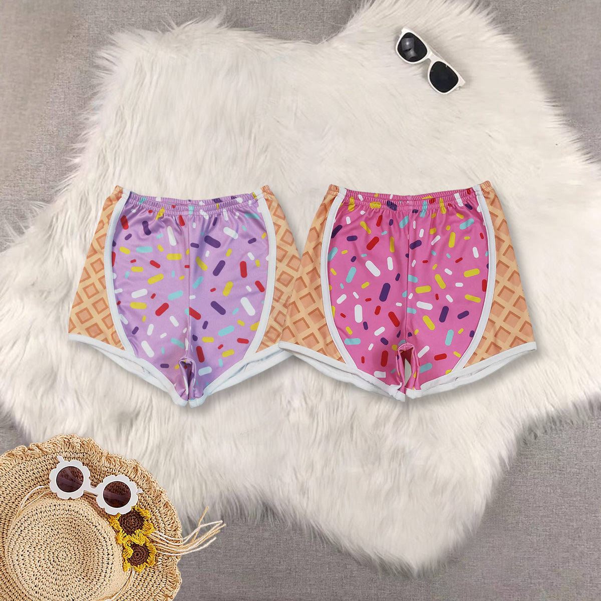 RTS NO MOQ Baby girls clothes Summer ice cream team Shorts