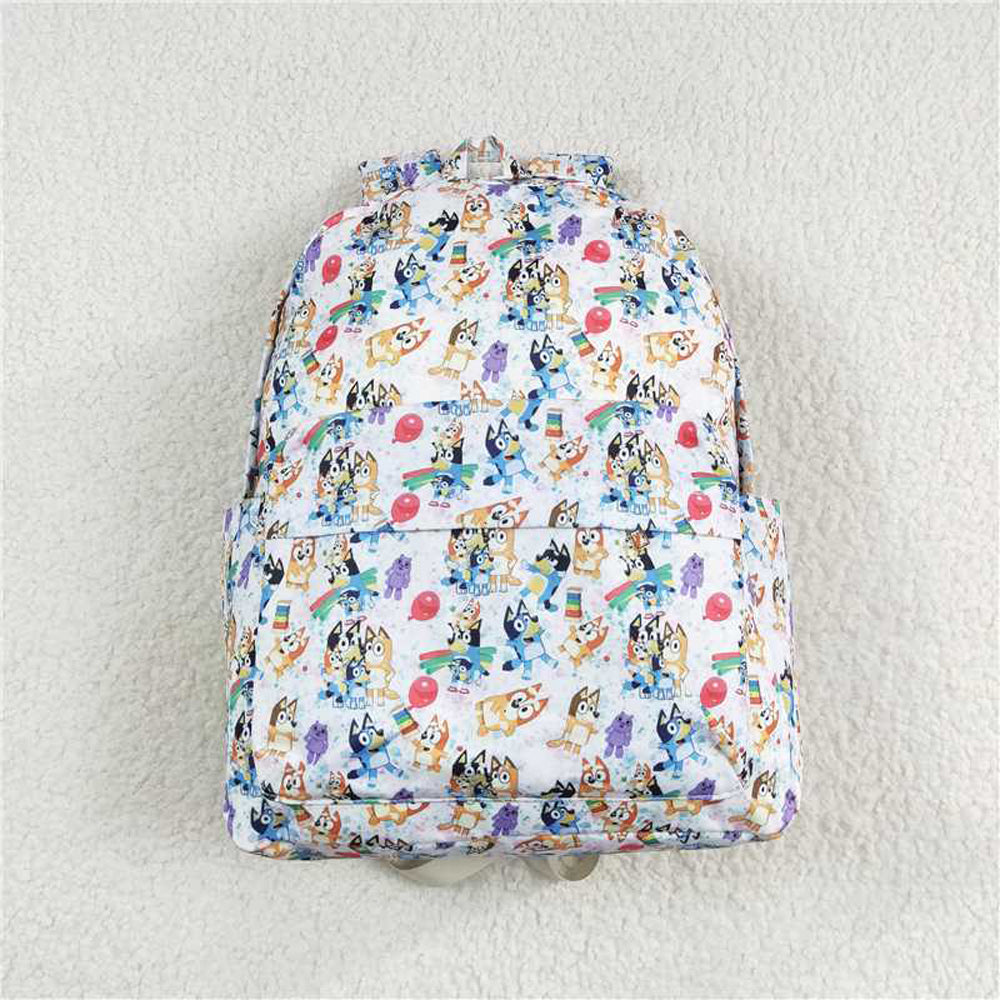 RTS NO MOQ Sibling milk silk Cute Clothes Baby Kids Floral Print Strap Zip Backpack Bag