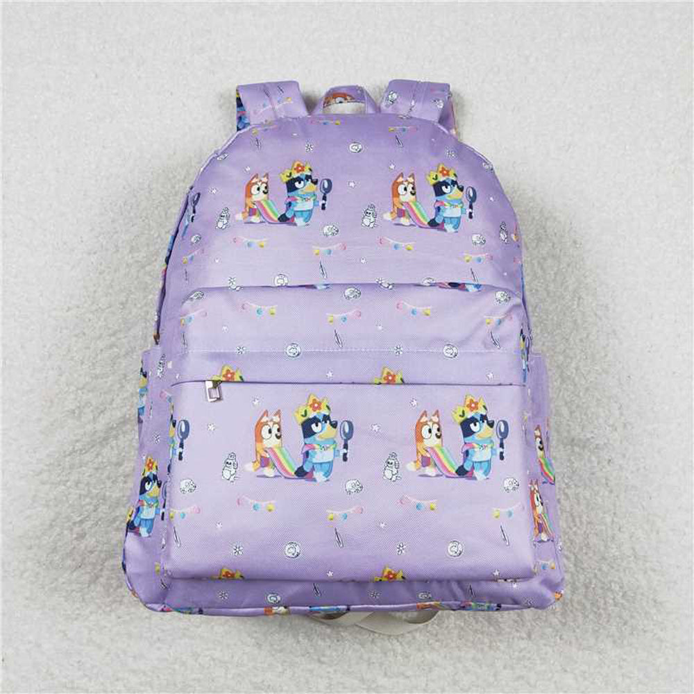 RTS NO MOQ Sibling milk silk Cute Clothes Baby Kids Floral Print Strap Zip Backpack Bag