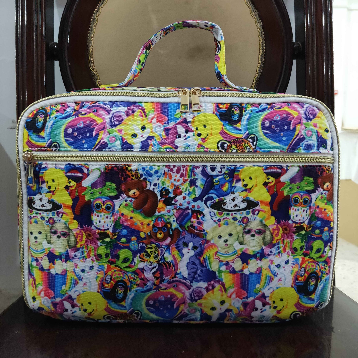 RTS NO MOQ baby girl clothes LISA FRANK Backpack and lunch box