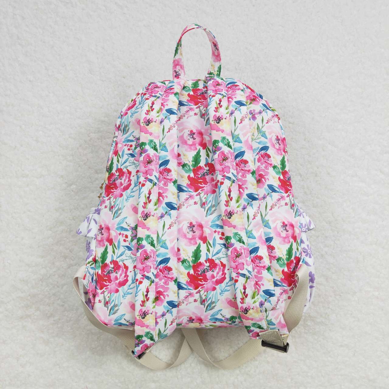 RTS NO MOQ baby girl clothes floral Backpack and lunch box