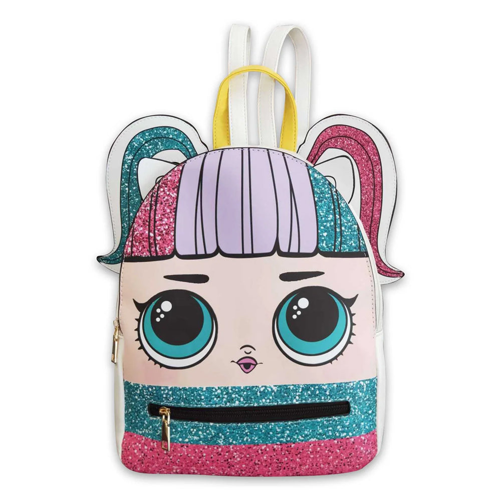 RTS NO MOQ Sibling milk silk Cute Clothes Baby Kids Print Strap Zip Backpack Bag