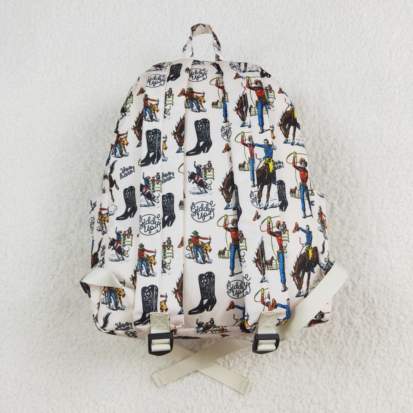 rts no moq BA0142 Riding cowboy beige backpack-13*5*17 inches