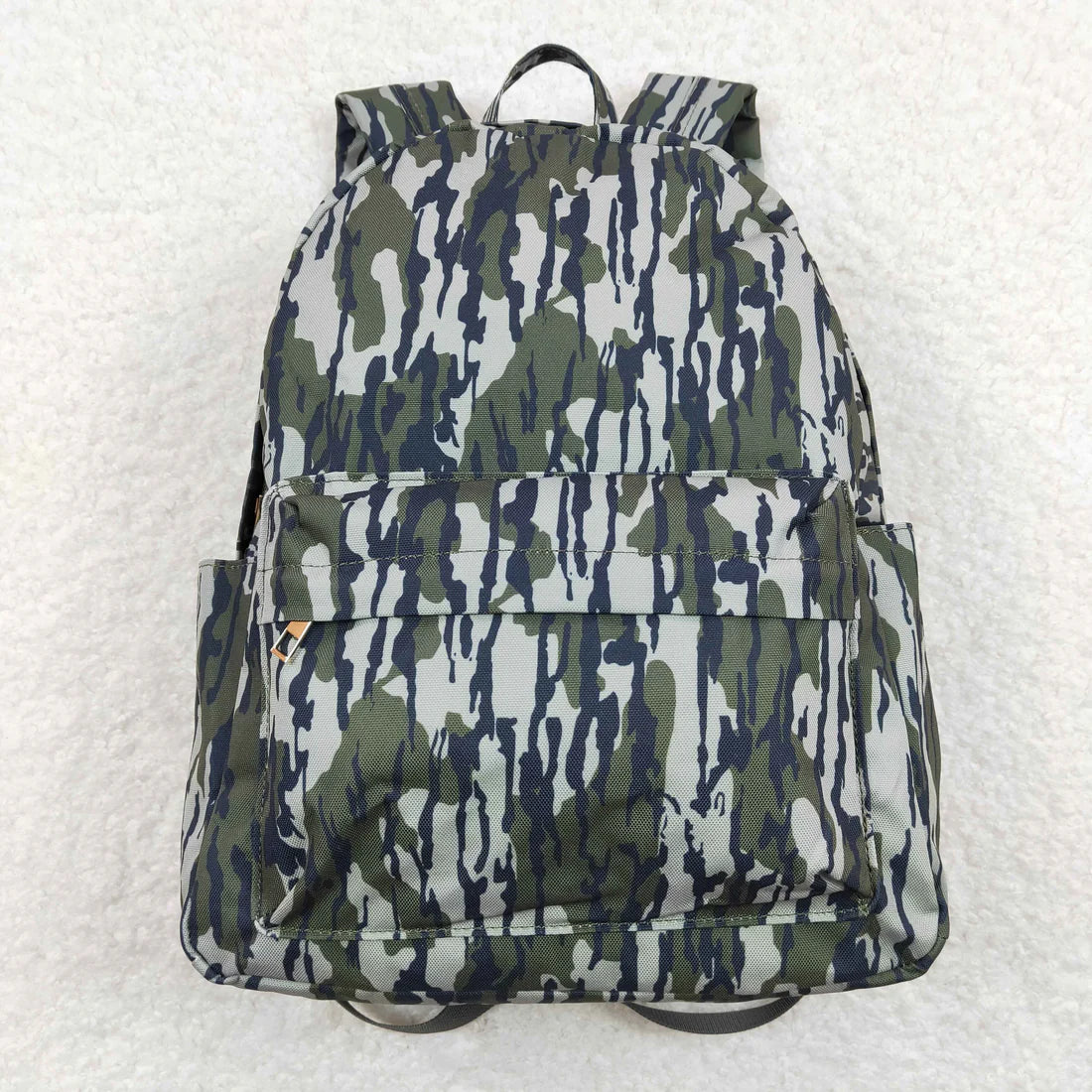 Best Sell RTS Baby Girls Green Camouflage Tree Branches Print Backpacks Cute Pattern Soft Shoulder Bags for Children
