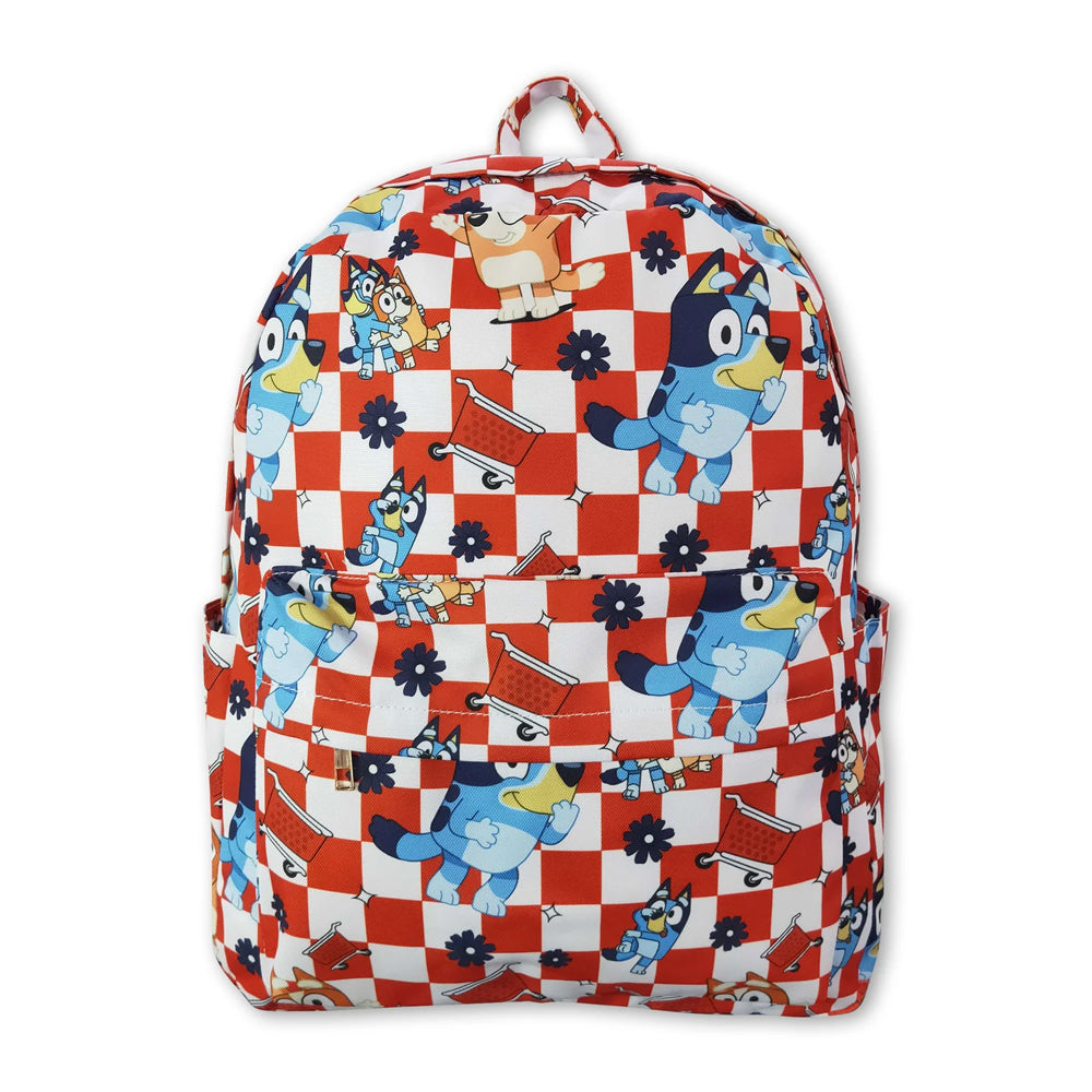 RTS NO MOQ Sibling milk silk Cute Clothes Baby Kids Floral Print Strap Zip Backpack Bag